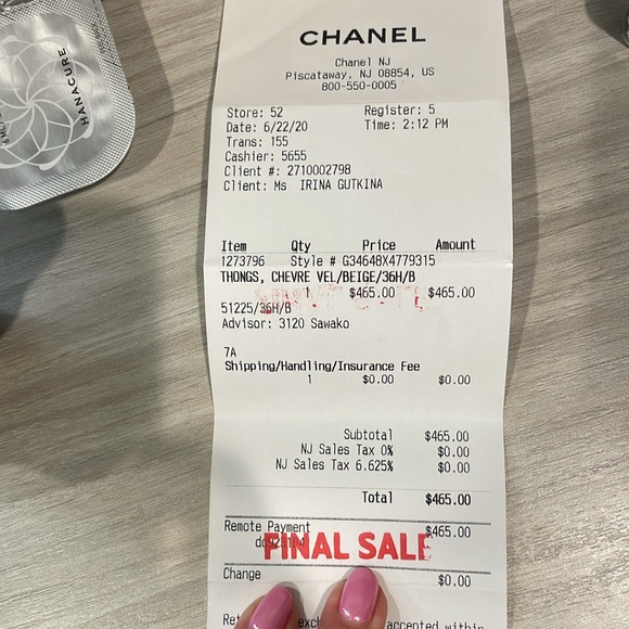 Authentic CHANEL Pearl Thong Sandals 36.5 - Picture 13 of 13